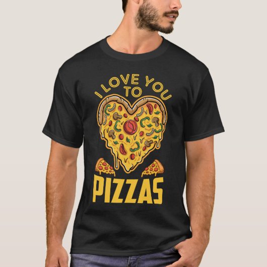ピザ屋のピザ屋おもしろいに Tシャツ (正面)