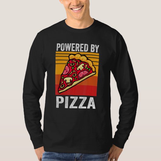 ピザ屋の女イタリアン性の女性が力を入れる Tシャツ (正面)