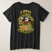 ピザ屋エレガントとカッコいい プラスサイズTシャツ (デザイン裏面)