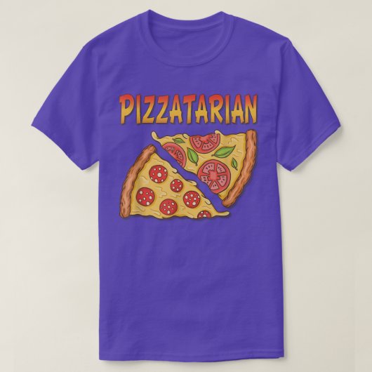 ピザ屋ファストフードおもしろいピザ愛好家ピザ Tシャツ (デザイン正面)