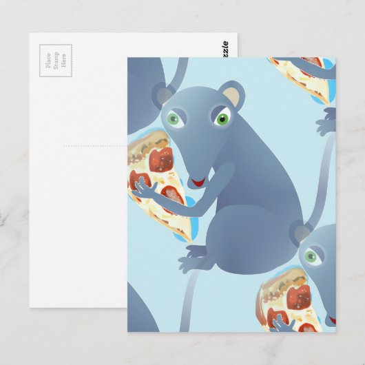 ピザ屋 ポストカード (正面/裏面)
