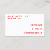 ピザ屋 名刺 (裏面)