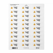 ピザ差出人住所ラベル ラベル (フルシート)