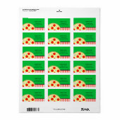 ピザ差出人住所ラベル ラベル (フルシート)