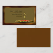 ピザ店の名刺 名刺 (正面/裏面)