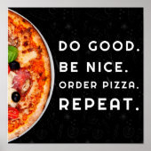 ピザ引用文のトップビューピッツァーリアnピザ愛好家 ポスター (正面)