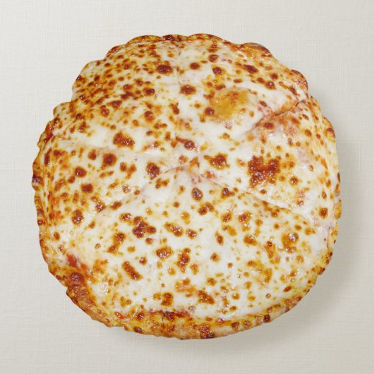 ピザ恋人のかわいいおもしろいでイタリアンな食糧グルメ ラウンドクッション (正面)