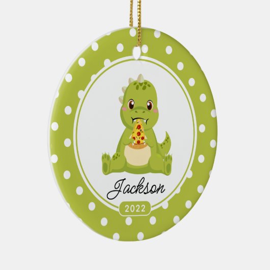 ピザ愛おもしろいDino Boysクリスマスセラミックスホーン セラミックオーナメント (右)