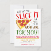 ピザ感謝のご招待 招待状 (正面)