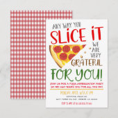 ピザ感謝のご招待 招待状 (正面/裏面)