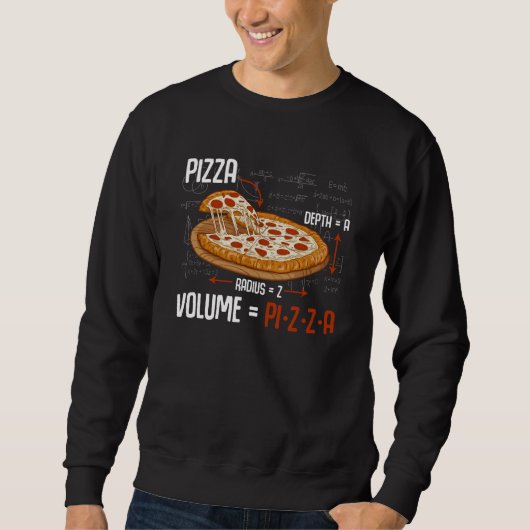ピザ数学フォーミュラ物理科学グルメ スウェットシャツ (正面)