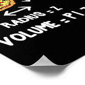 ピザ数学円の数学式 ポスター (角)