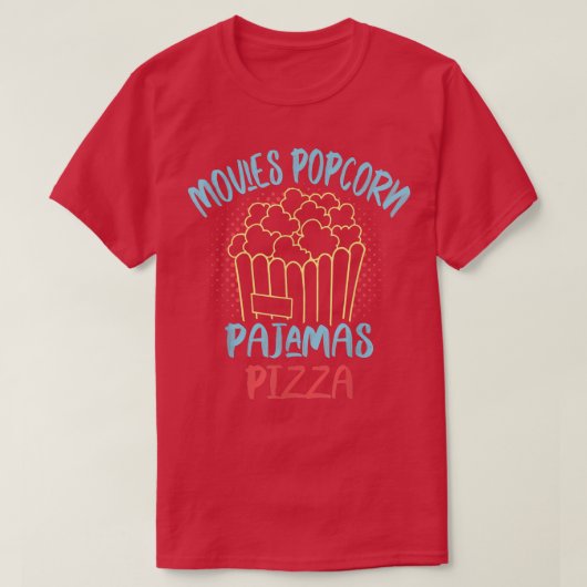 ピザ映画の恋人ポップコーン Tシャツ (デザイン正面)