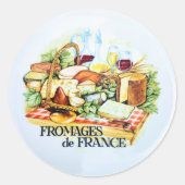 ピザ時計。Fromages De France. ラウンドシール (正面)