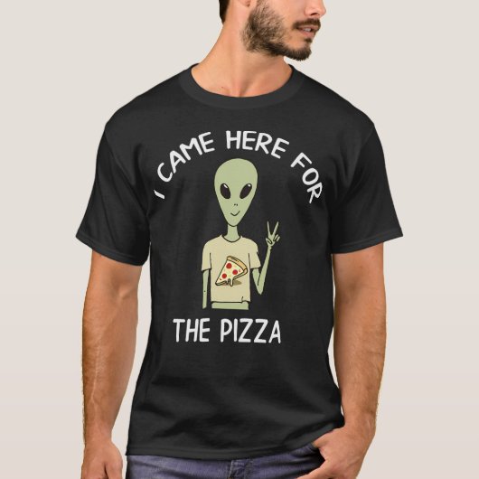 ピザ来を食べに来た Tシャツ (正面)