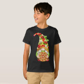 ピザ格言かわいいピザパターングおもしろいノミー Tシャツ (正面フル)