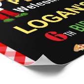 ピザ歓迎パーティーサインイタリアンピザ誕生日 ポスター (角)