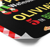 ピザ歓迎パーティーサインピザ料理パーティー ポスター (角)