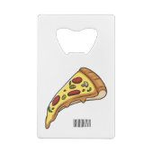 ピザ漫画のイラストレーション クレジットカード栓抜き (裏面)