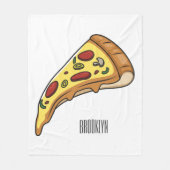 ピザ漫画のイラストレーション フリースブランケット (正面)