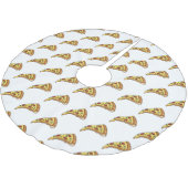 ピザ漫画のイラストレーション ブラッシュドポリエステルツリースカート (アングル)