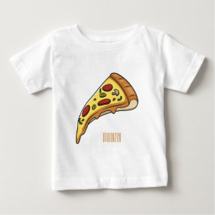 ピザ漫画のイラストレーション ベビーTシャツ