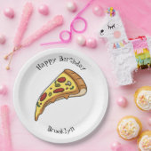 ピザ漫画のイラストレーション ペーパープレート (パーティー)