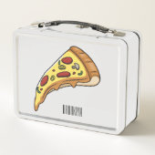 ピザ漫画のイラストレーション メタルランチボックス (裏面)