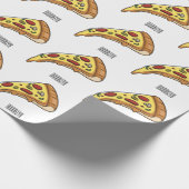 ピザ漫画のイラストレーション ラッピングペーパー (角)