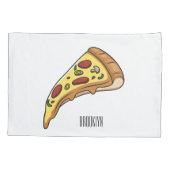ピザ漫画のイラストレーション 枕カバー (裏面)