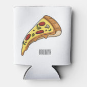 ピザ漫画のイラストレーション 缶クーラー (正面)