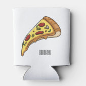 ピザ漫画のイラストレーション 缶クーラー (裏面)