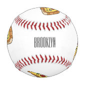 ピザ漫画のイラストレーション 野球ボール (正面)