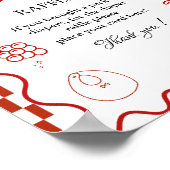 ピザ特別なデリvおむつラッフル赤ちゃんシャワーサイン ポスター (角)