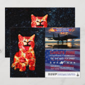 ピザ猫の宇宙 招待状 (正面/裏面)