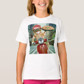 ピザ猫 – 猫 – ピザの配達 Tシャツ (正面)