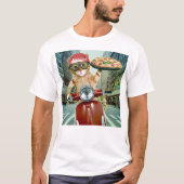 ピザ猫 – 猫 – ピザの配達 Tシャツ (正面)