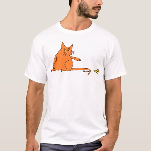 ピザ猫 Tシャツ (正面)