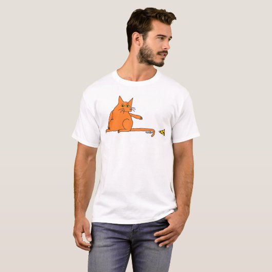 ピザ猫 Tシャツ (正面フル)