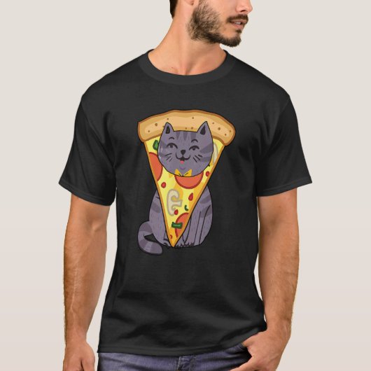 ピザ猫 Tシャツ (正面)