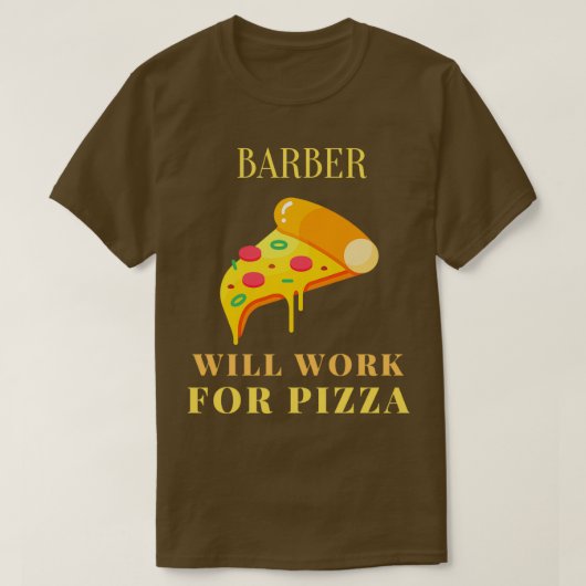 ピザ理容師 Tシャツ (デザイン正面)