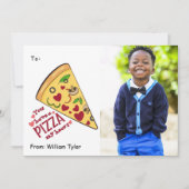 ピザ私のハート教室フォトバレンタインデー シーズンカード (正面)