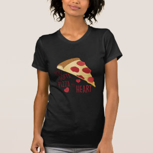 ピザ私のハート Tシャツ
