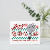 ピザ私はそれをスライスする任意の方法レトロはがきカスタマイズ ポストカード (スタンド正面)