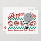 ピザ私はそれをスライスする任意の方法レトロはがきカスタマイズ ポストカード (正面/裏面)