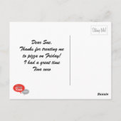 ピザ私はそれをスライスする任意の方法レトロはがきカスタマイズ ポストカード (裏面)