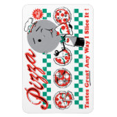 ピザ私はそれをスライスする任意の方法レトロプレミアムマグネット マグネット (縦)