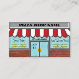ピザ窓店のカスタマイズ可能で赤く白いカード 名刺