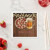 ピザ素朴&ビールベビーシャワー スタンダードカクテルナプキン (インサイチュ)