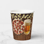 ピザ素朴&ビールベビーシャワー 紙コップ (裏面)